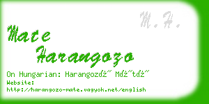 mate harangozo business card